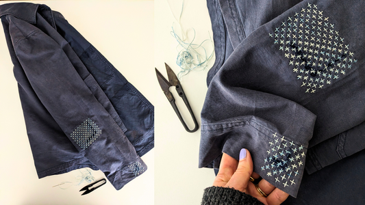 How to Use the Typical Tools in a Sashiko Mending Kit