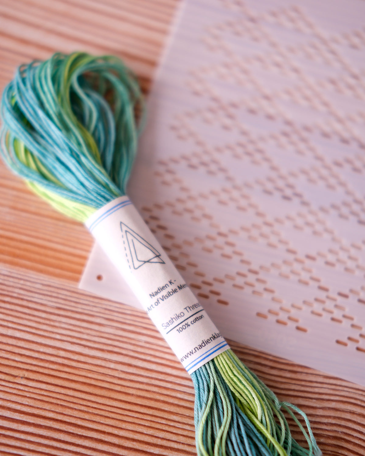 Variegated Thread and Sashiko Stencil