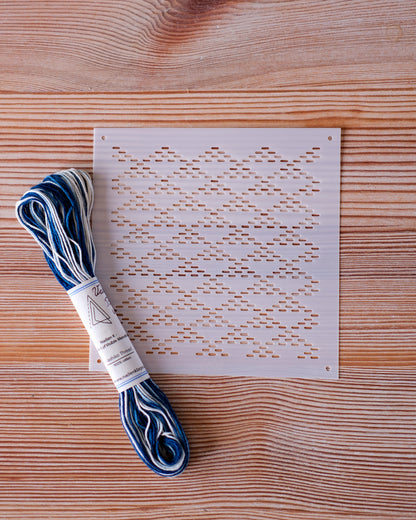 Variegated Thread and Sashiko Stencil