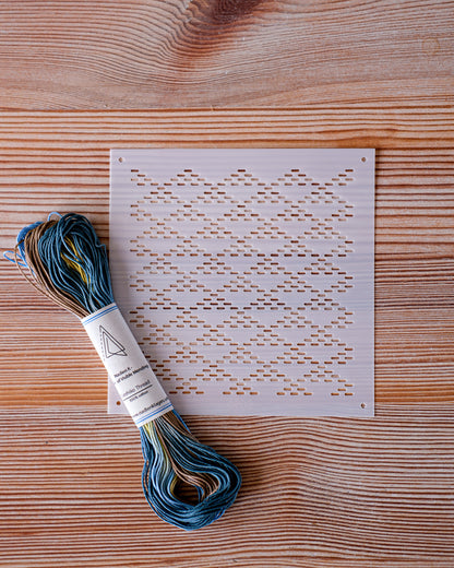 Variegated Thread and Sashiko Stencil