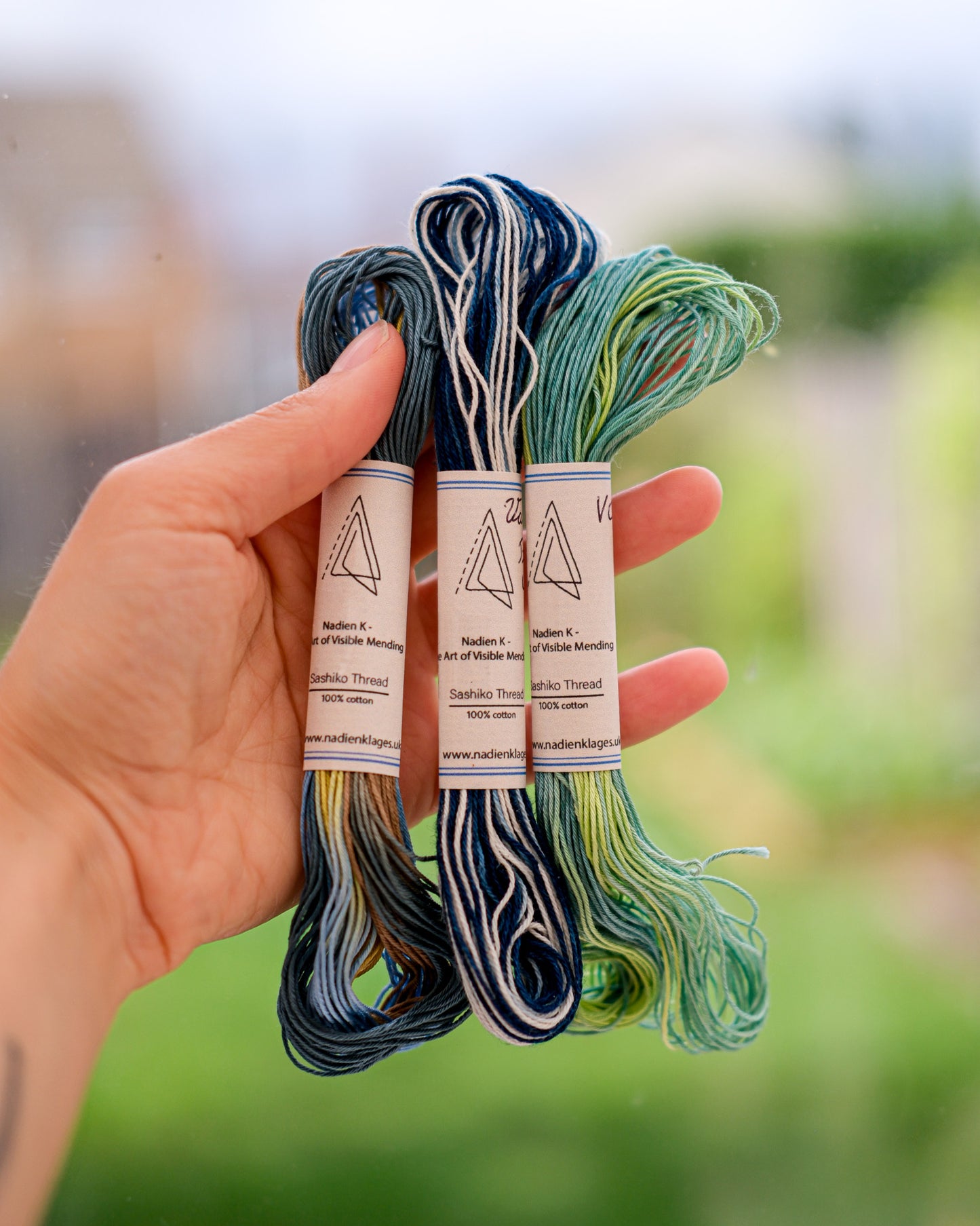 Variegated Thread and Sashiko Stencil